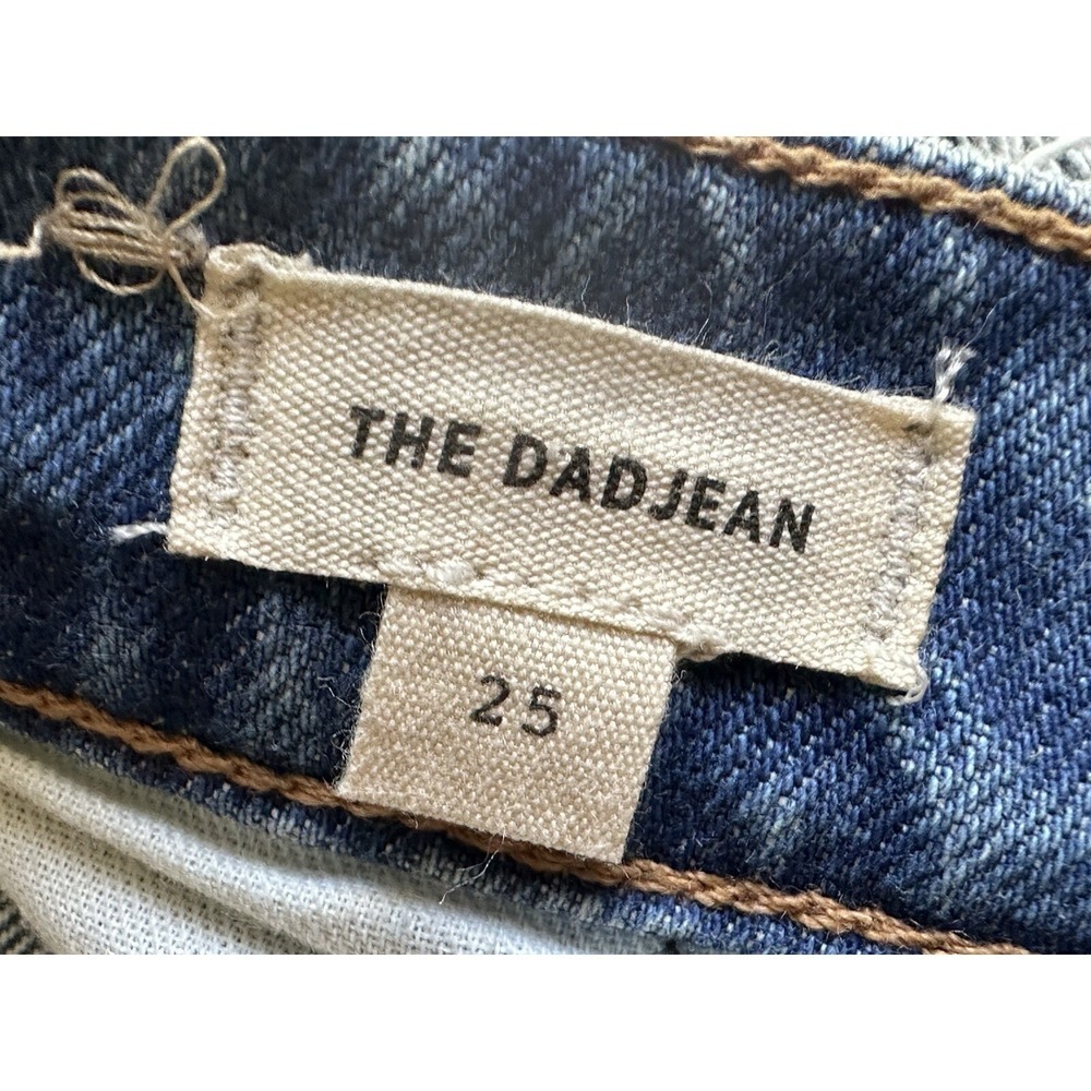 MADEWELL Wide 29" Inseam Leg Crop Destressed Denim Blue High Waist Sz 25 - Picture 14 of 14